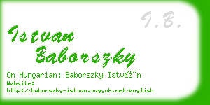 istvan baborszky business card